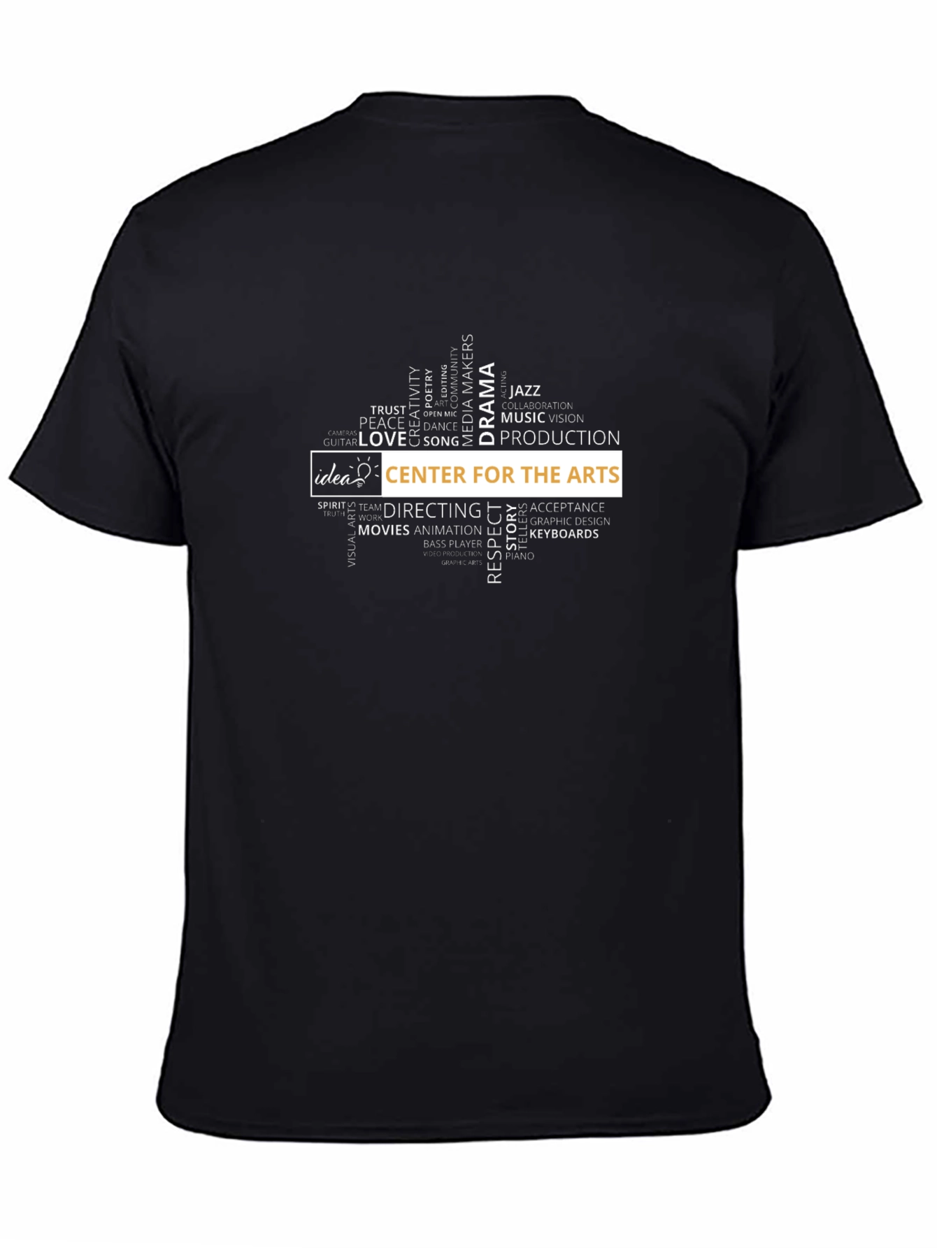 Arts Center Graphic Tee - Black Cotton T-Shirt