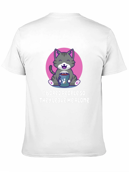 Funny Cat I Bored People Graphic Tee