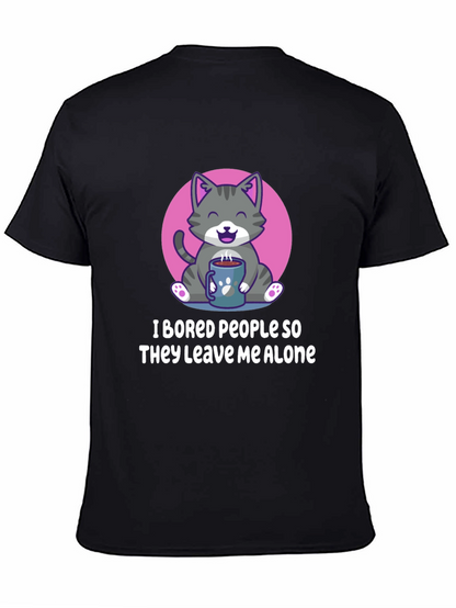 Funny Cat I Bored People Graphic Tee