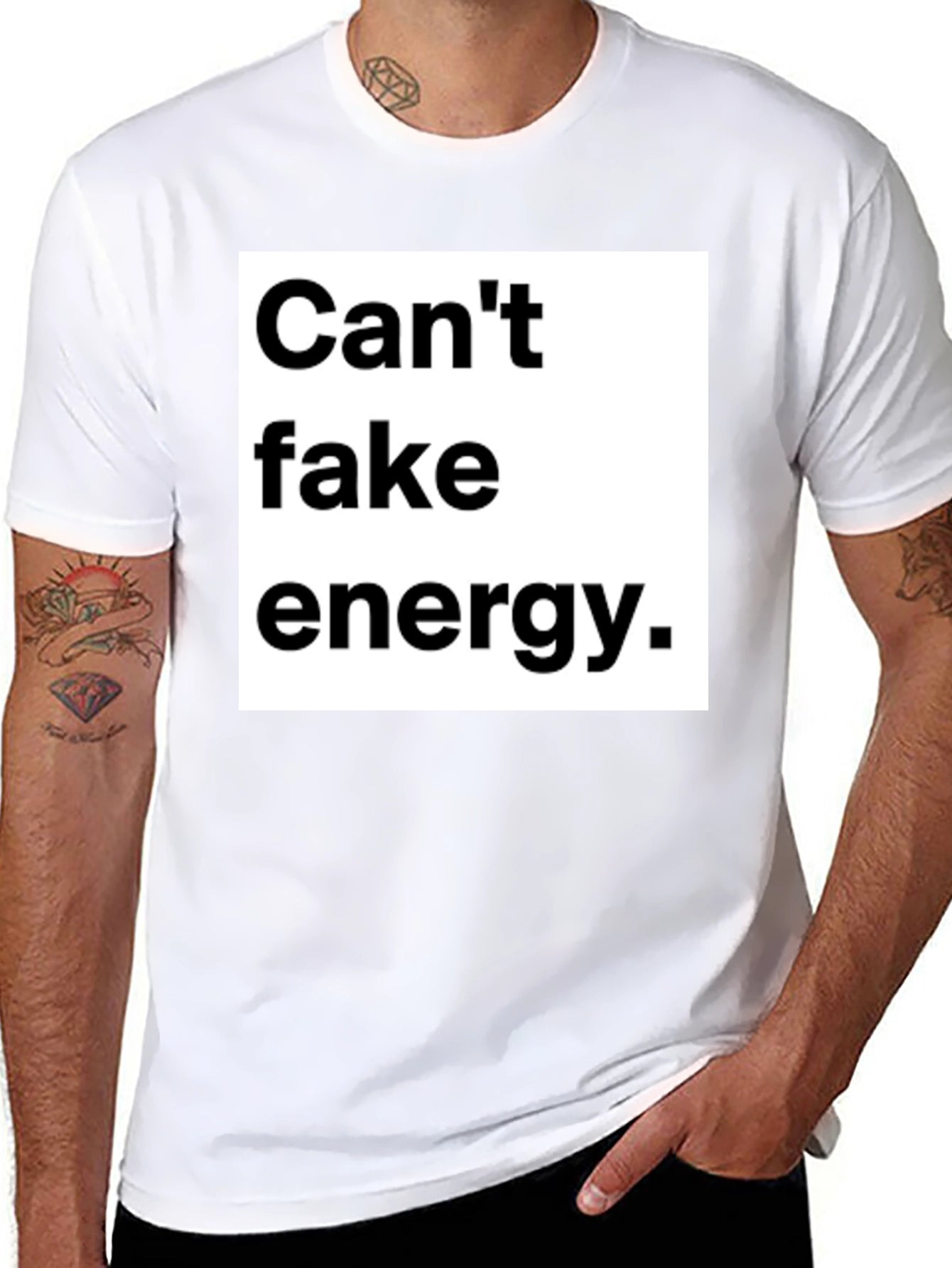 Cant Fake Energy Graphic Tee - Unisex Black T-Shirt