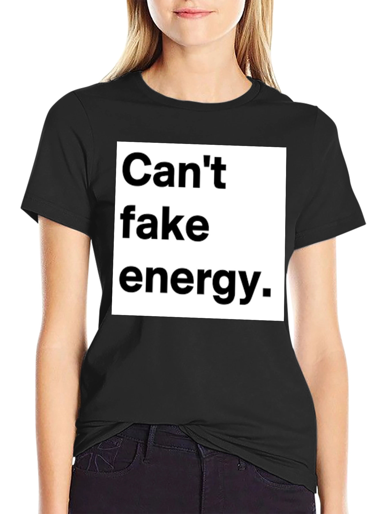 Cant Fake Energy Graphic Tee - Unisex Black T-Shirt