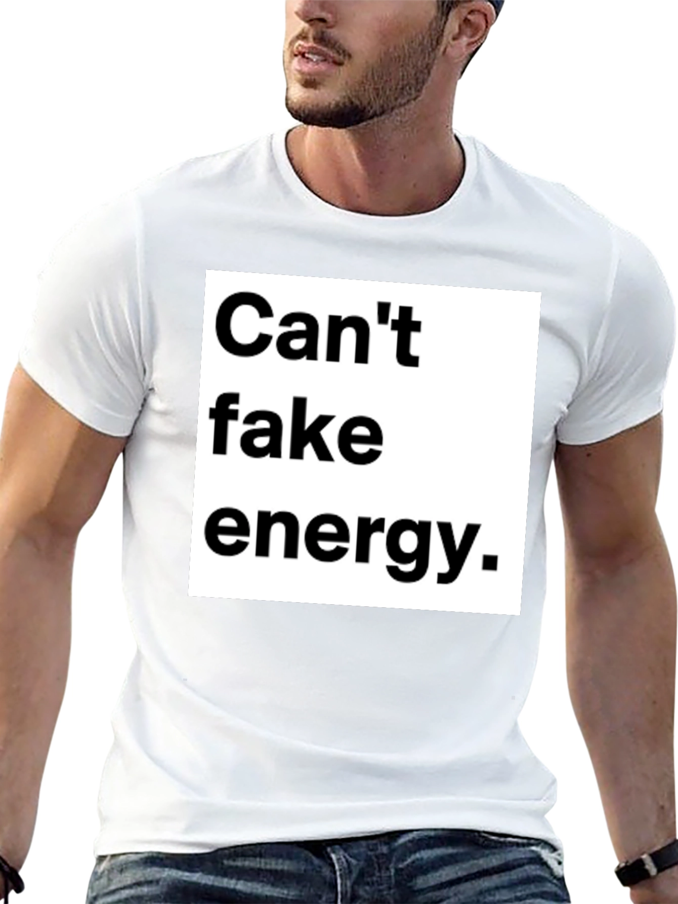 Cant Fake Energy Graphic Tee - Unisex Black T-Shirt