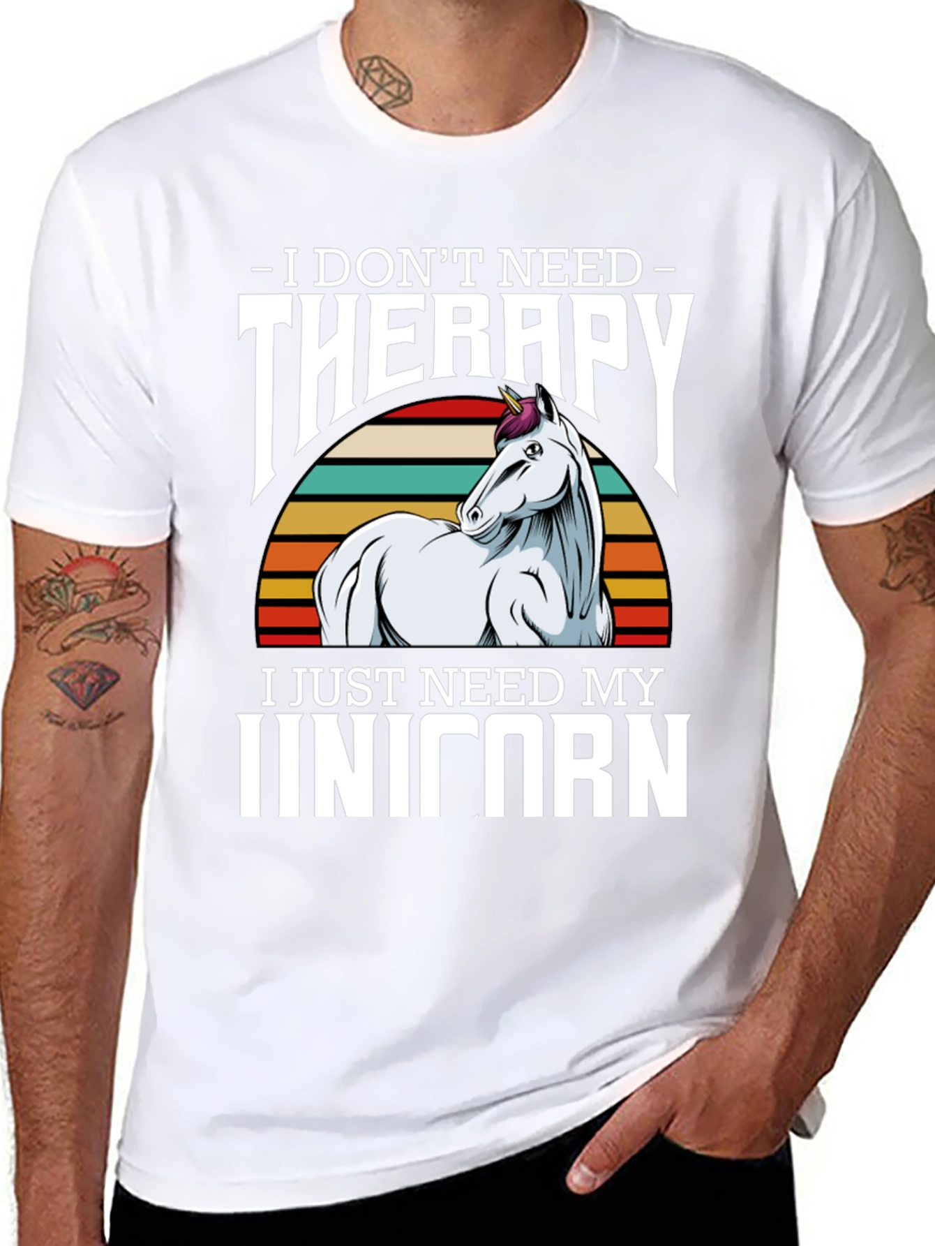 Unicorn Therapy Graphic Tee Shirt