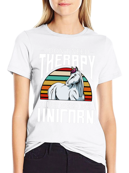 Unicorn Therapy Graphic Tee Shirt