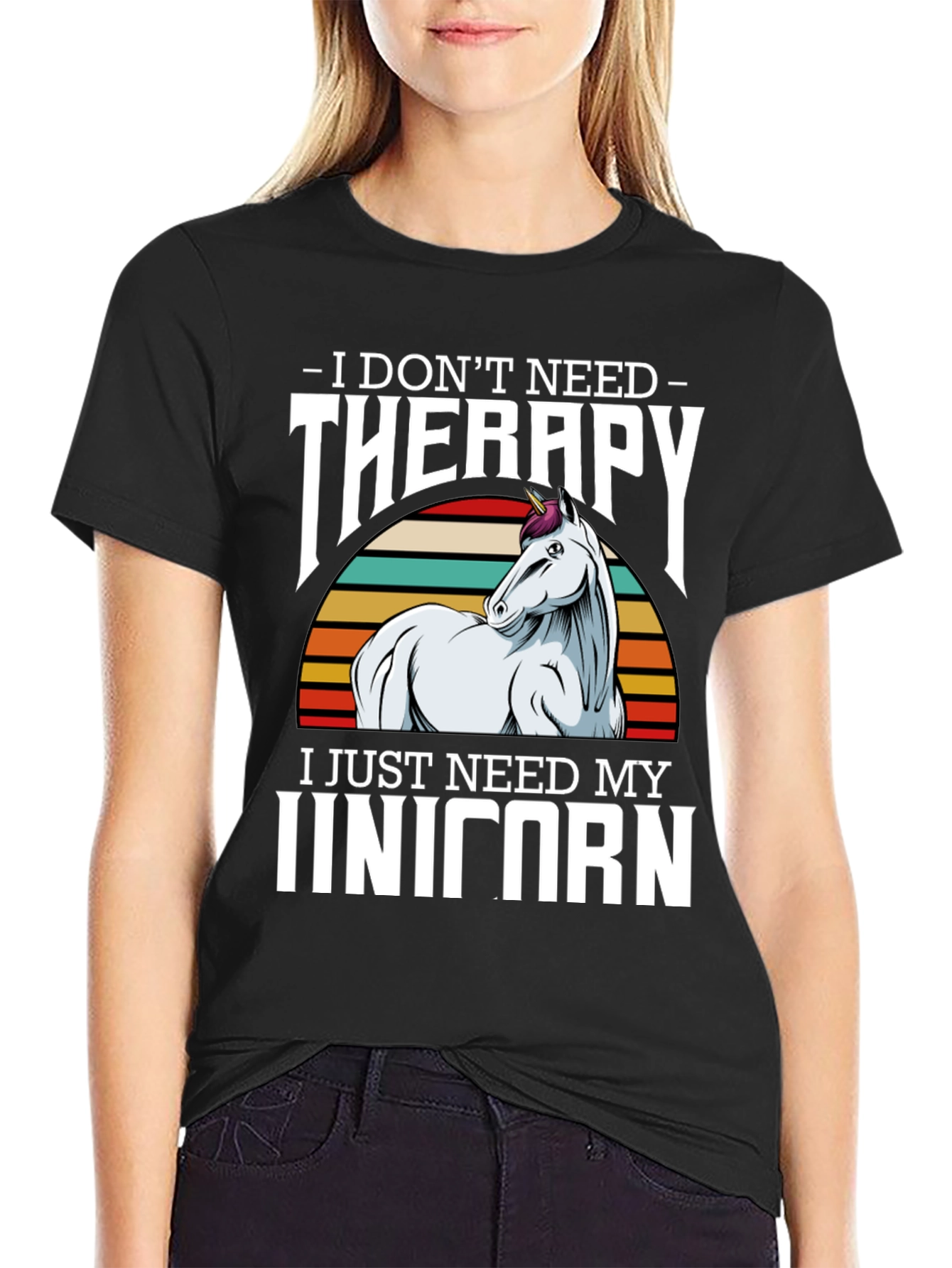 Unicorn Therapy Graphic Tee Shirt