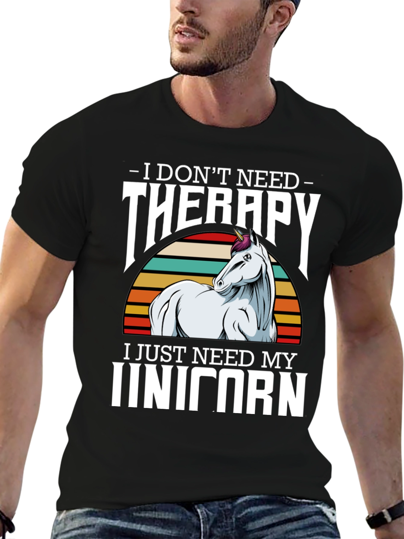 Unicorn Therapy Graphic Tee Shirt
