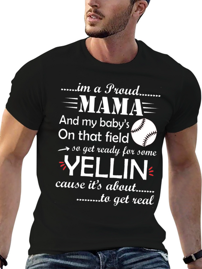 Proud Mama Baseball T-Shirt