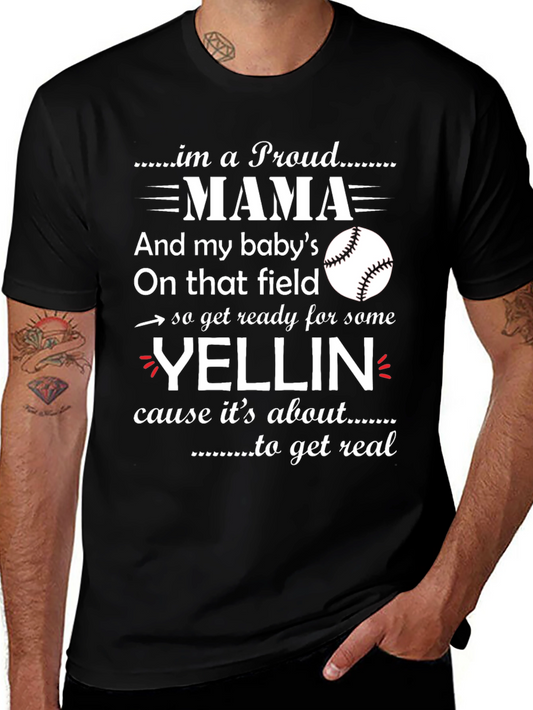 Proud Mama Baseball T-Shirt