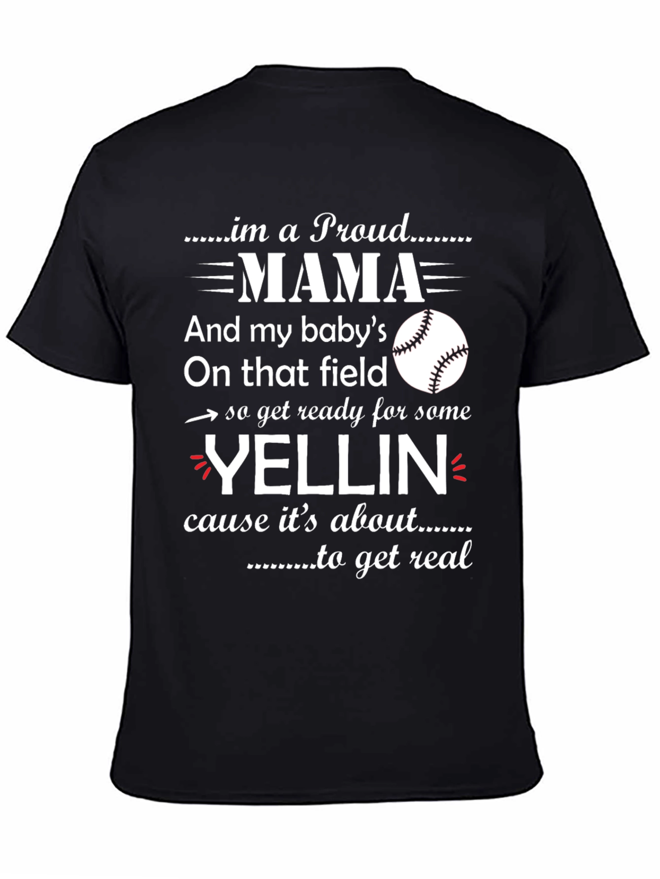 Proud Mama Baseball T-Shirt