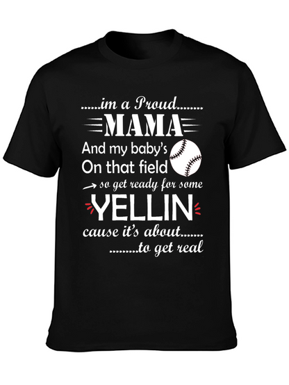 Proud Mama Baseball T-Shirt