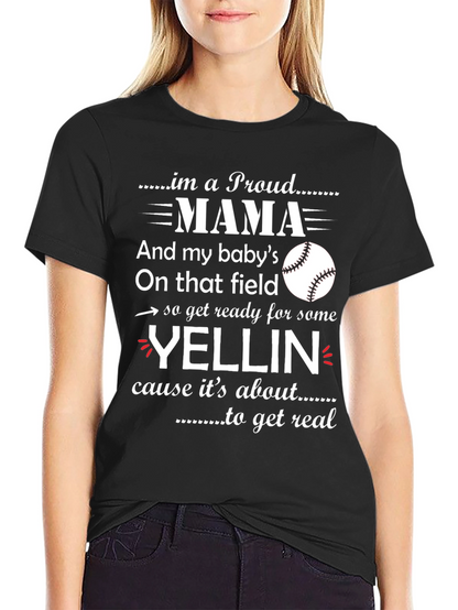 Proud Mama Baseball T-Shirt