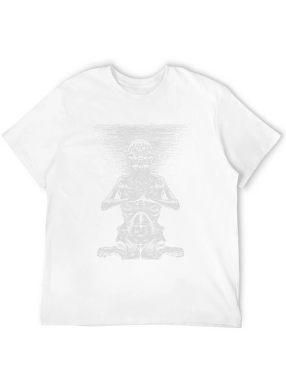 Yoga Skeleton Graphic Tee - Black Cotton T-Shirt