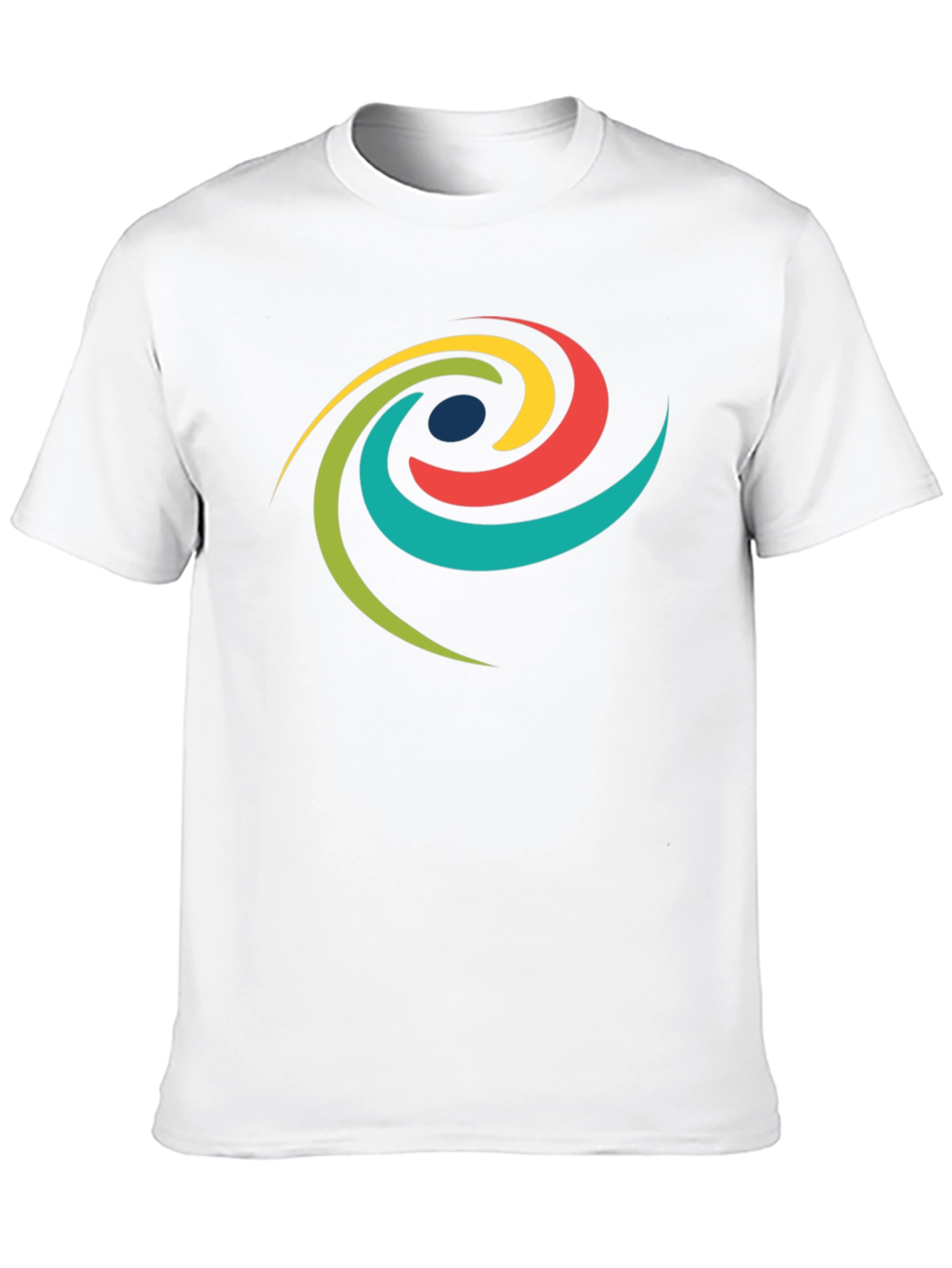 Modern Swirl Graphic Tee - Black Cotton T-Shirt