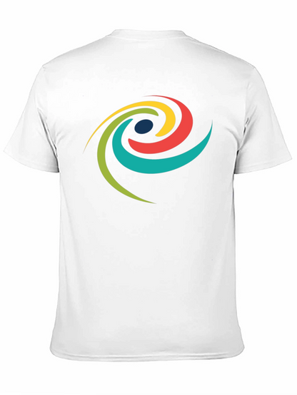 Modern Swirl Graphic Tee - Black Cotton T-Shirt