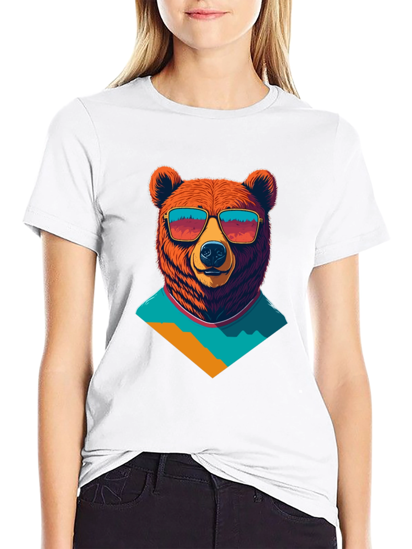 Cool Bear Graphic Tee - Black Cotton T-Shirt