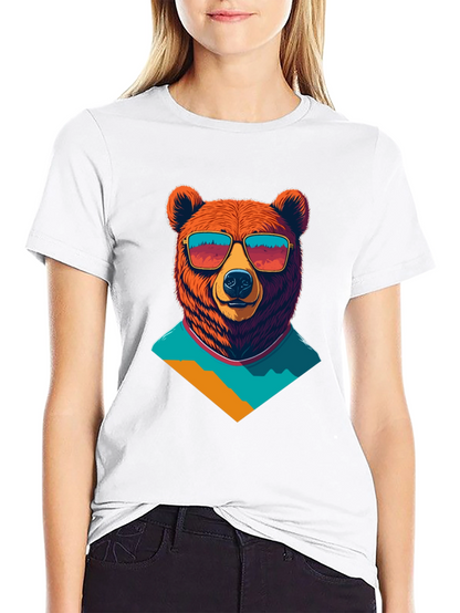 Cool Bear Graphic Tee - Black Cotton T-Shirt