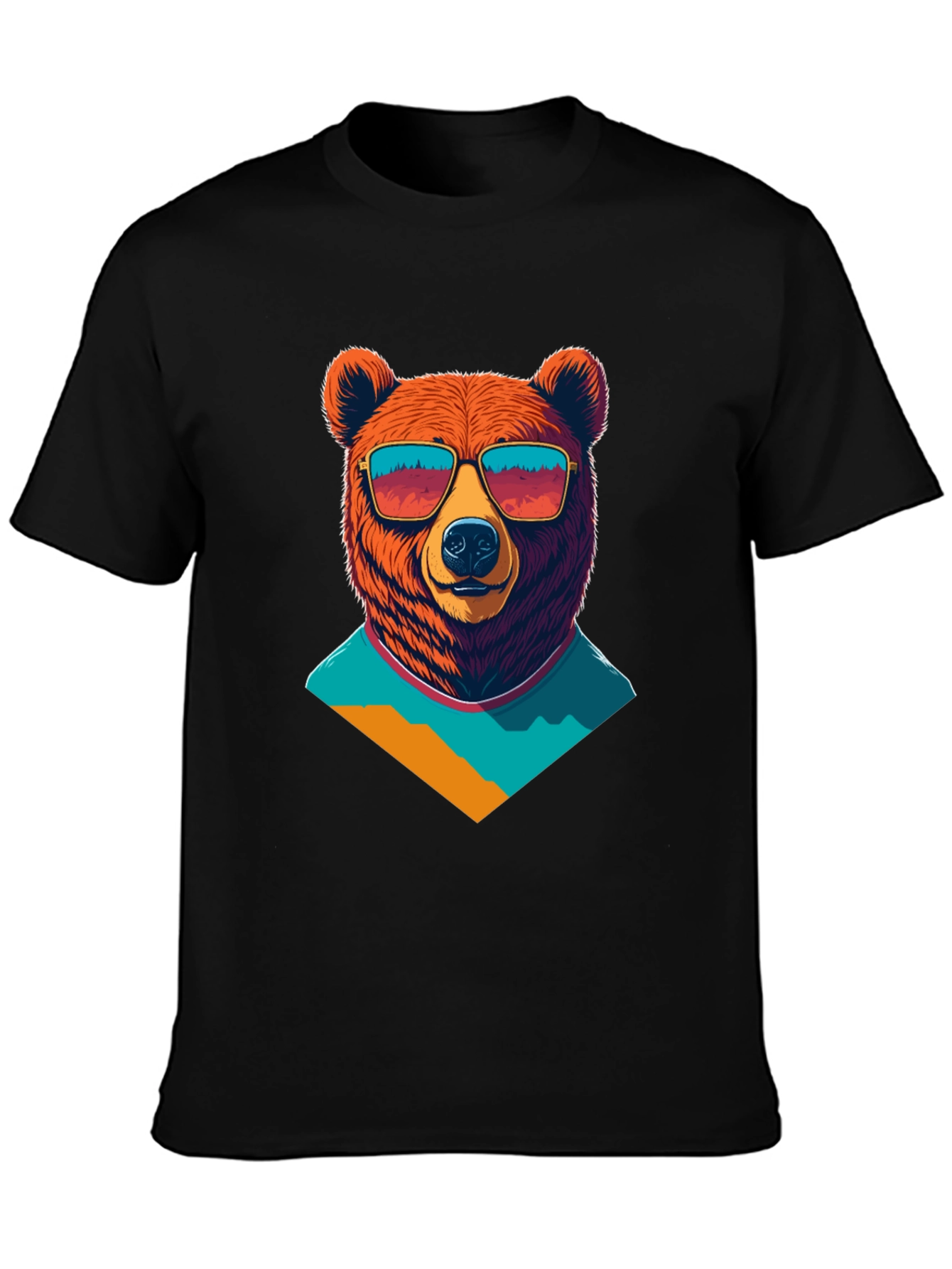 Cool Bear Graphic Tee - Black Cotton T-Shirt
