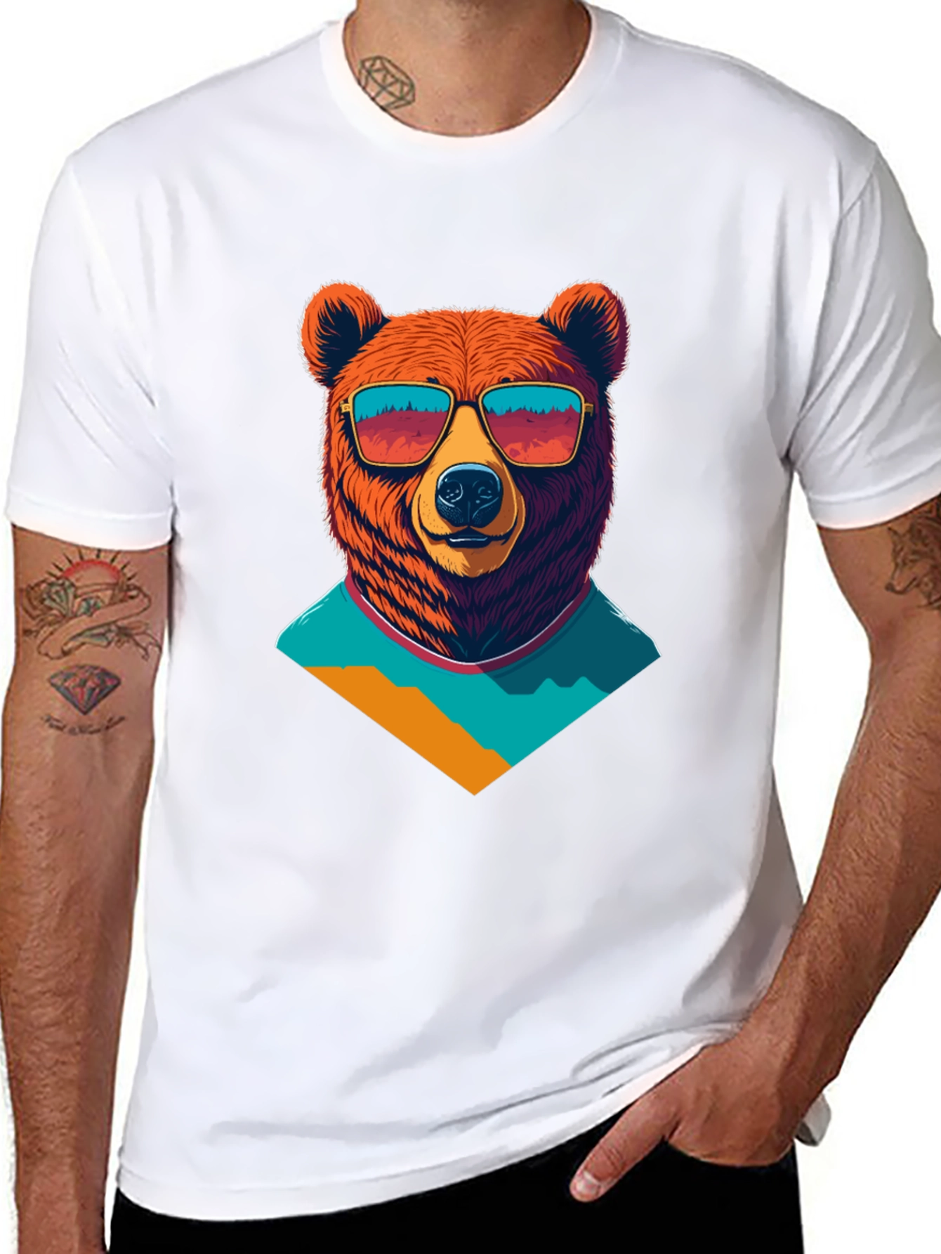 Cool Bear Graphic Tee - Black Cotton T-Shirt