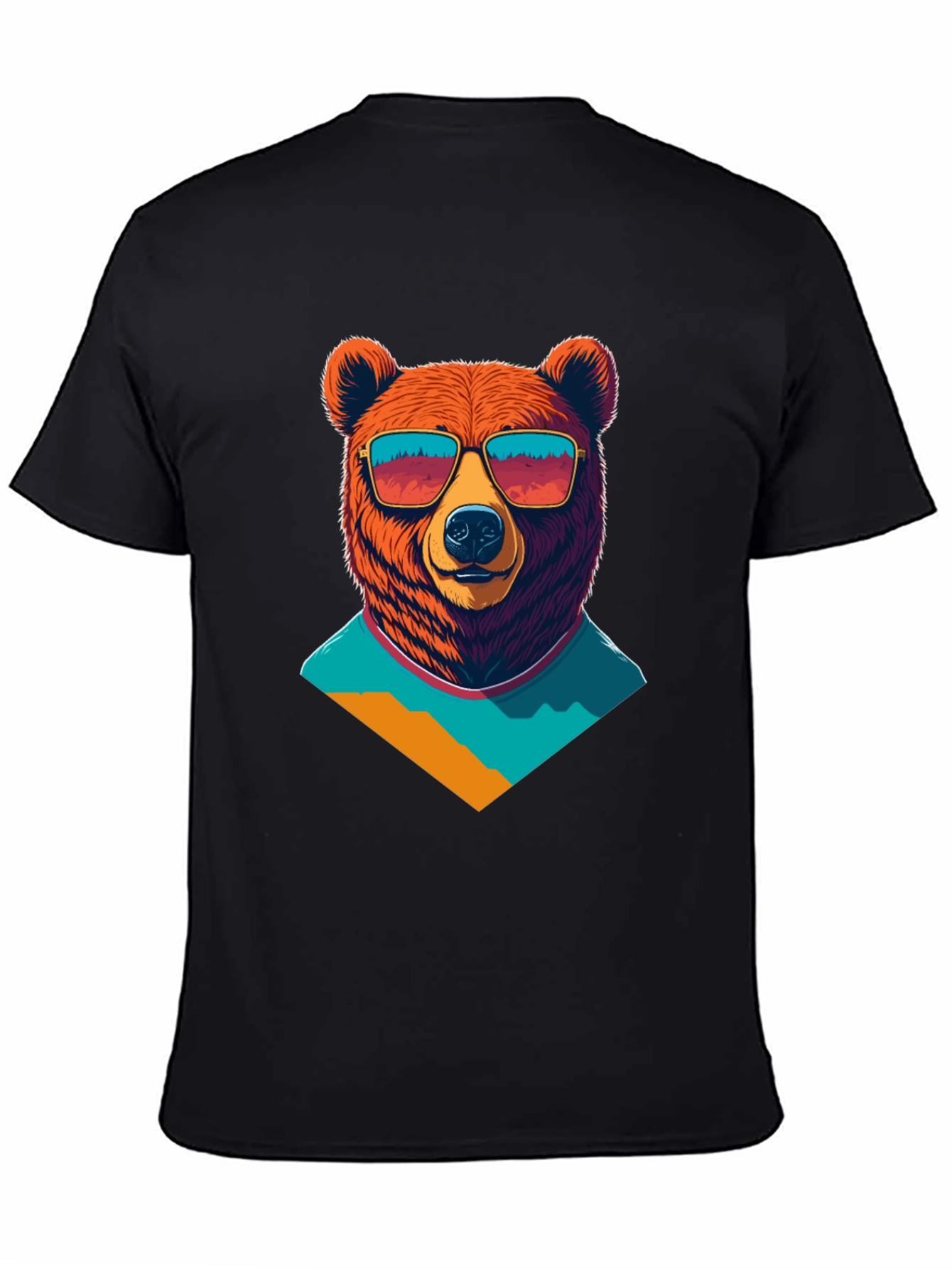 Cool Bear Graphic Tee - Black Cotton T-Shirt