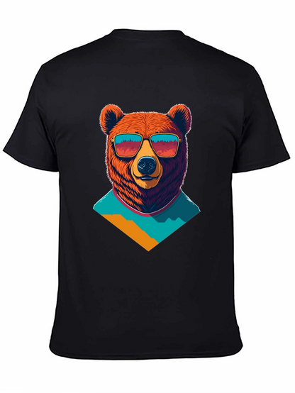 Cool Bear Graphic Tee - Black Cotton T-Shirt