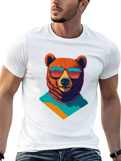 Cool Bear Graphic Tee - Black Cotton T-Shirt