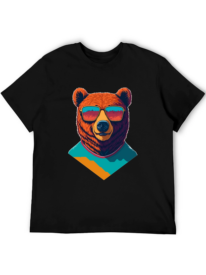 Cool Bear Graphic Tee - Black Cotton T-Shirt