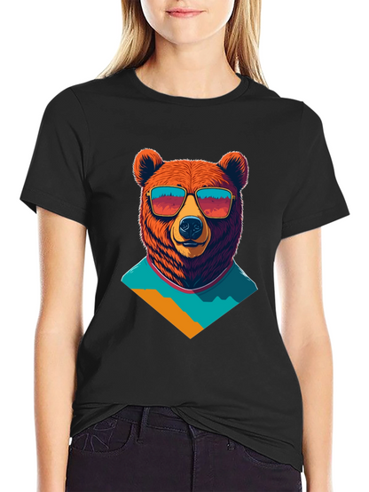 Cool Bear Graphic Tee - Black Cotton T-Shirt