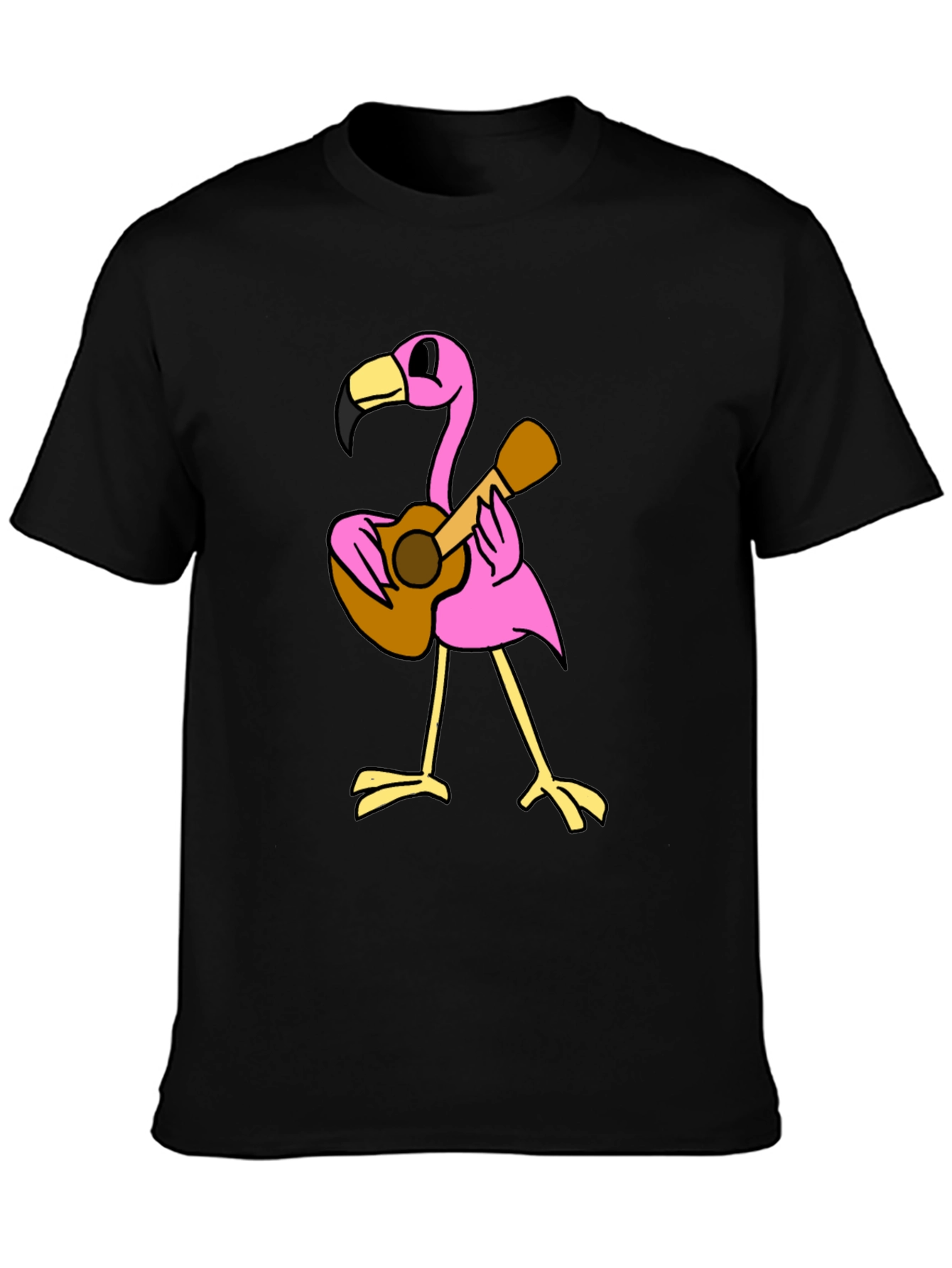 Flamingo Guitar Player Graphic Tee