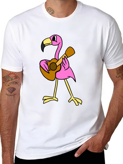 Flamingo Guitar Player Graphic Tee