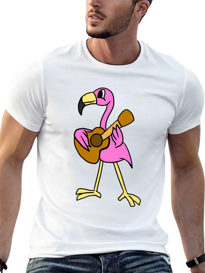 Flamingo Guitar Player Graphic Tee