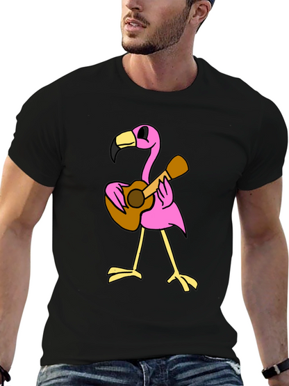 Flamingo Guitar Player Graphic Tee