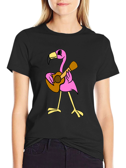 Flamingo Guitar Player Graphic Tee