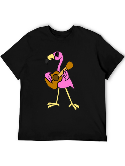 Flamingo Guitar Player Graphic Tee