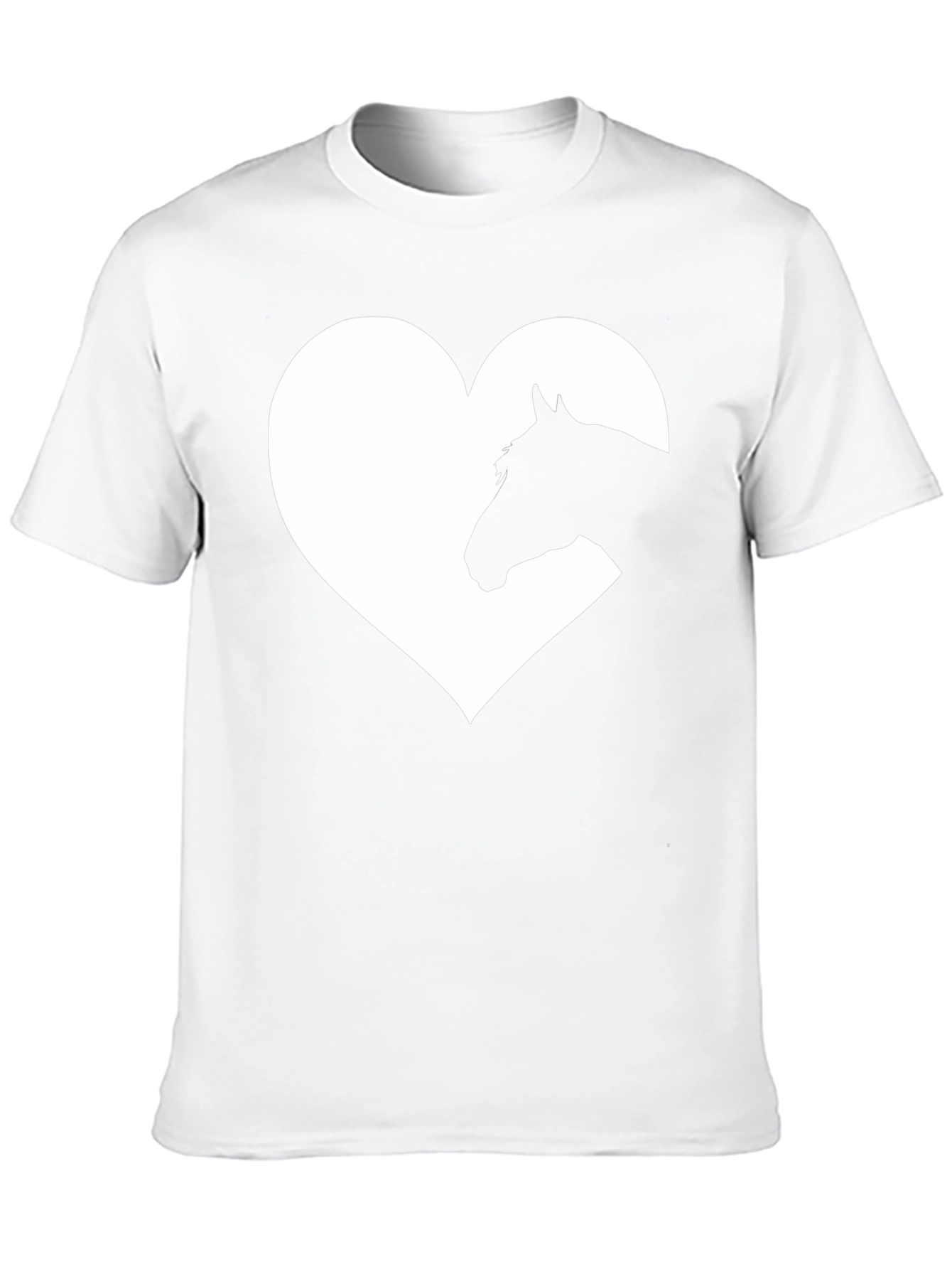 Horse Heart Graphic Tee - Black Cotton Blend