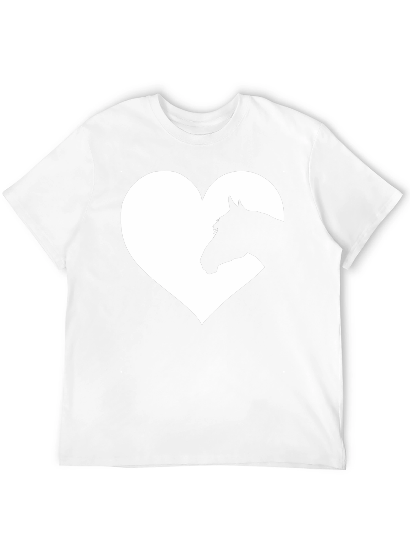 Horse Heart Graphic Tee - Black Cotton Blend
