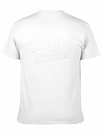 80s Music Matters Graphic Tee - Black