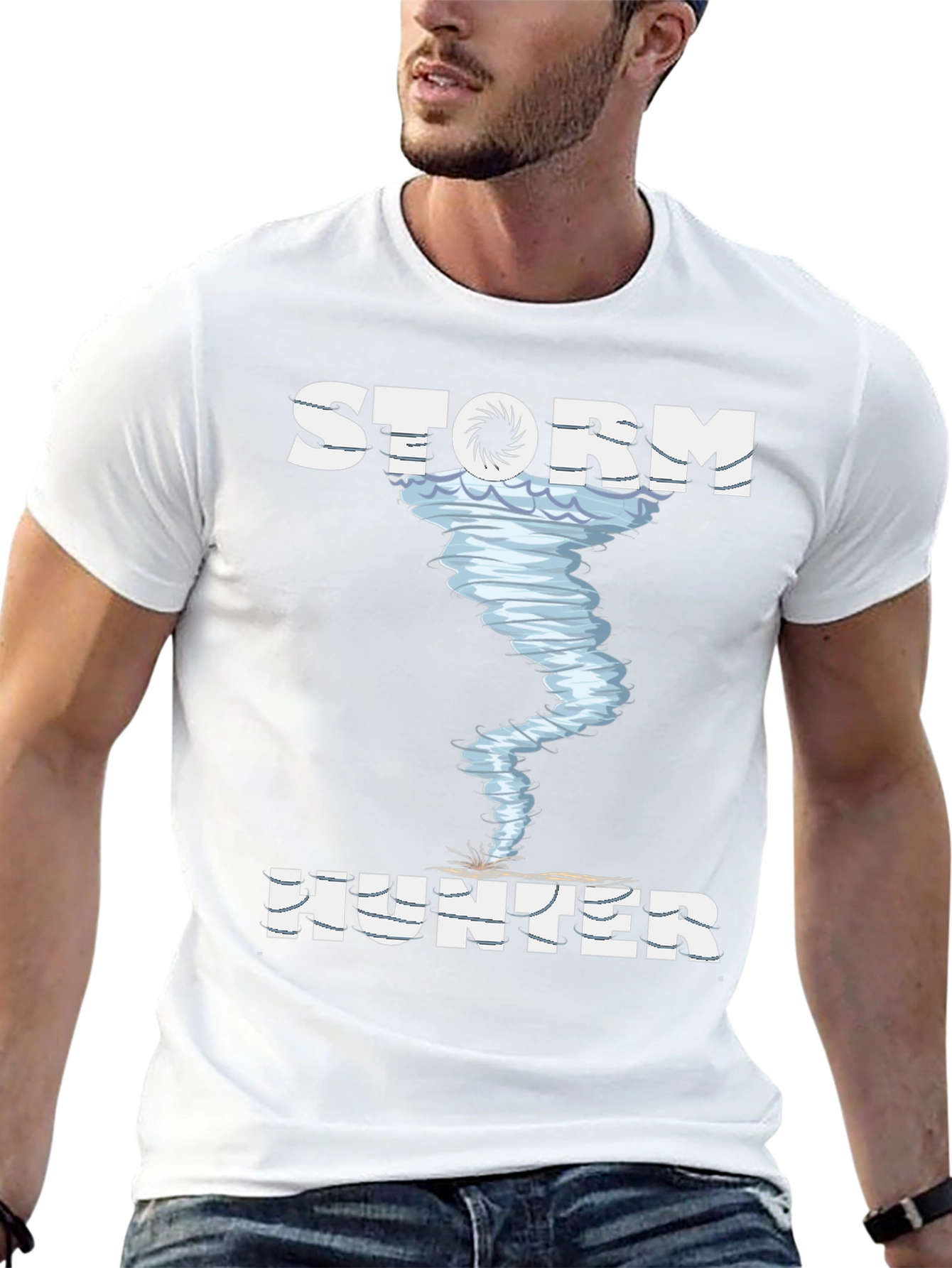 Storm Hunter Graphic Tee - Black Cotton T-Shirt