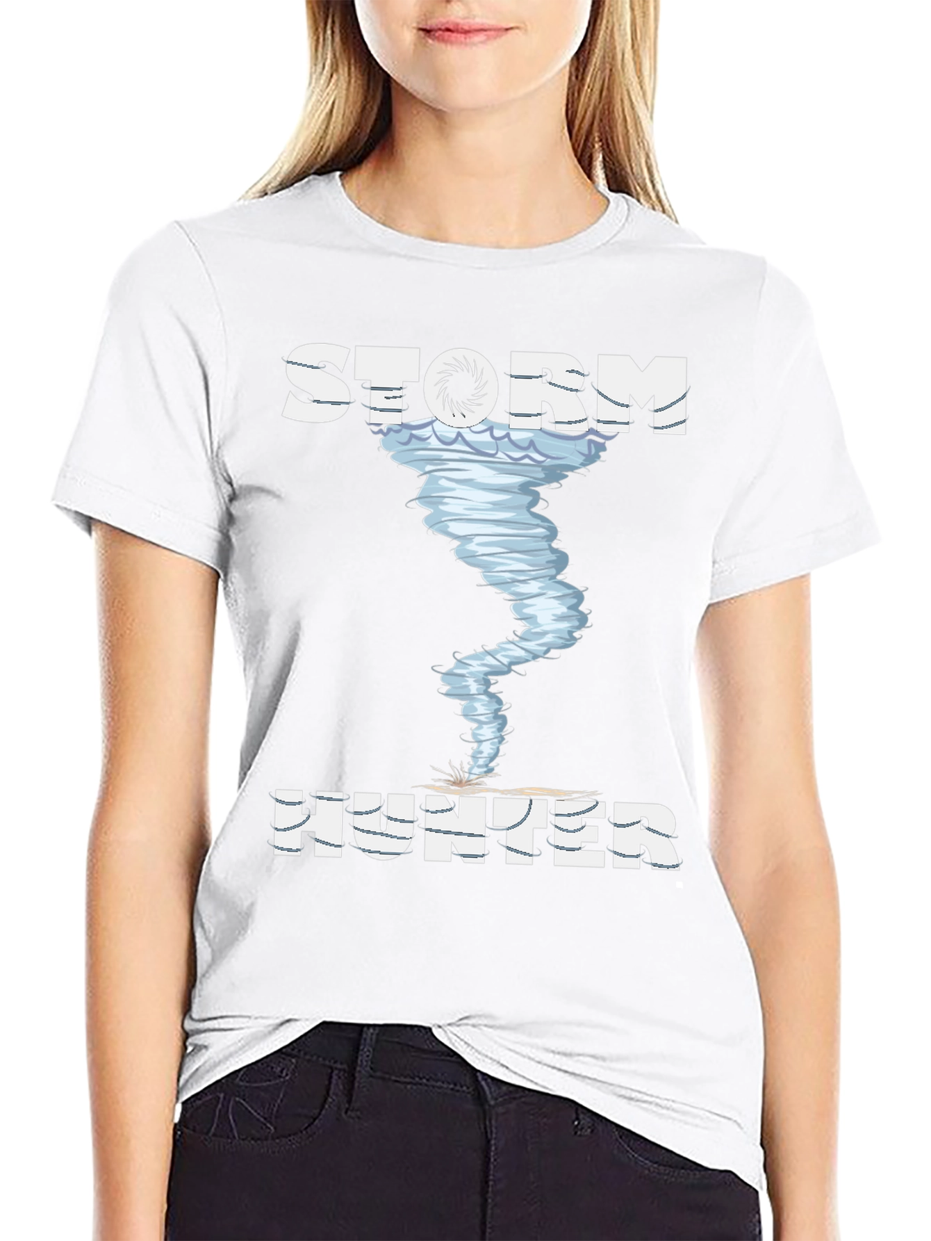 Storm Hunter Graphic Tee - Black Cotton T-Shirt