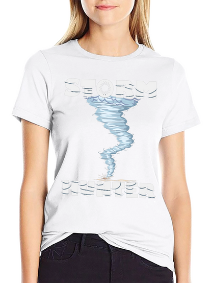 Storm Hunter Graphic Tee - Black Cotton T-Shirt