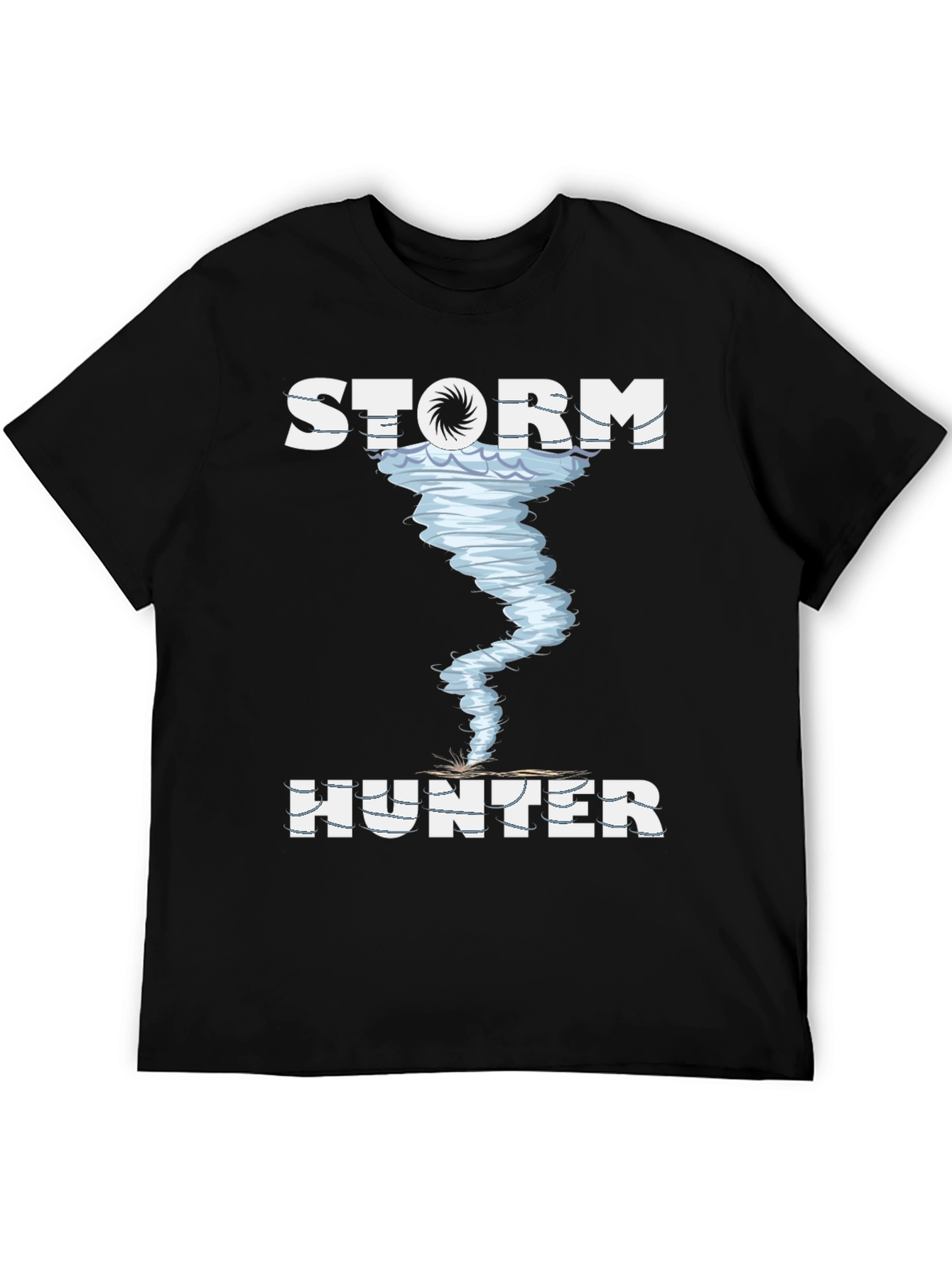 Storm Hunter Graphic Tee - Black Cotton T-Shirt
