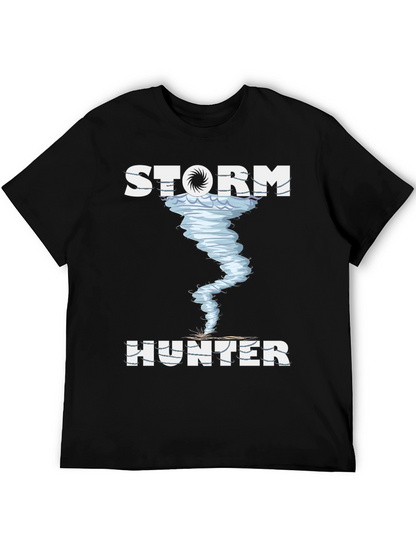 Storm Hunter Graphic Tee - Black Cotton T-Shirt