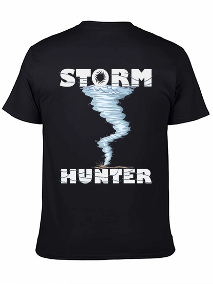 Storm Hunter Graphic Tee - Black Cotton T-Shirt