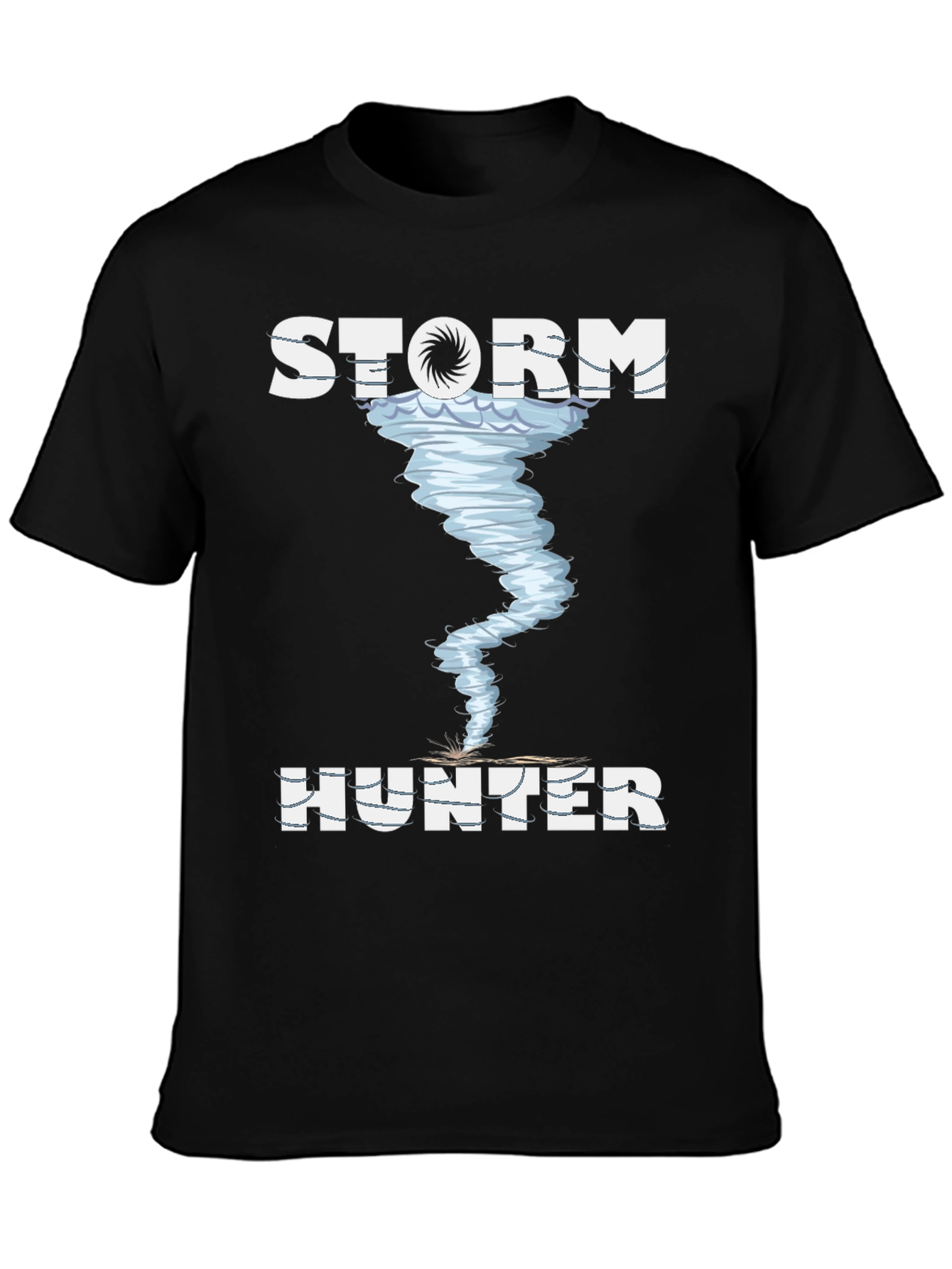 Storm Hunter Graphic Tee - Black Cotton T-Shirt