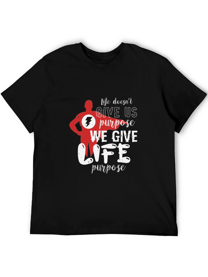 Life Purpose Graphic T-Shirt - Black
