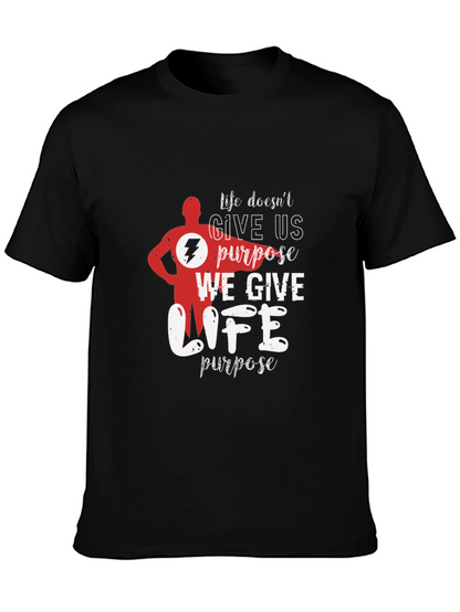 Life Purpose Graphic T-Shirt - Black