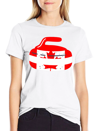 Canadian Pride Curling Stone Graphic Tee
