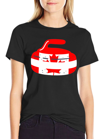 Canadian Pride Curling Stone Graphic Tee