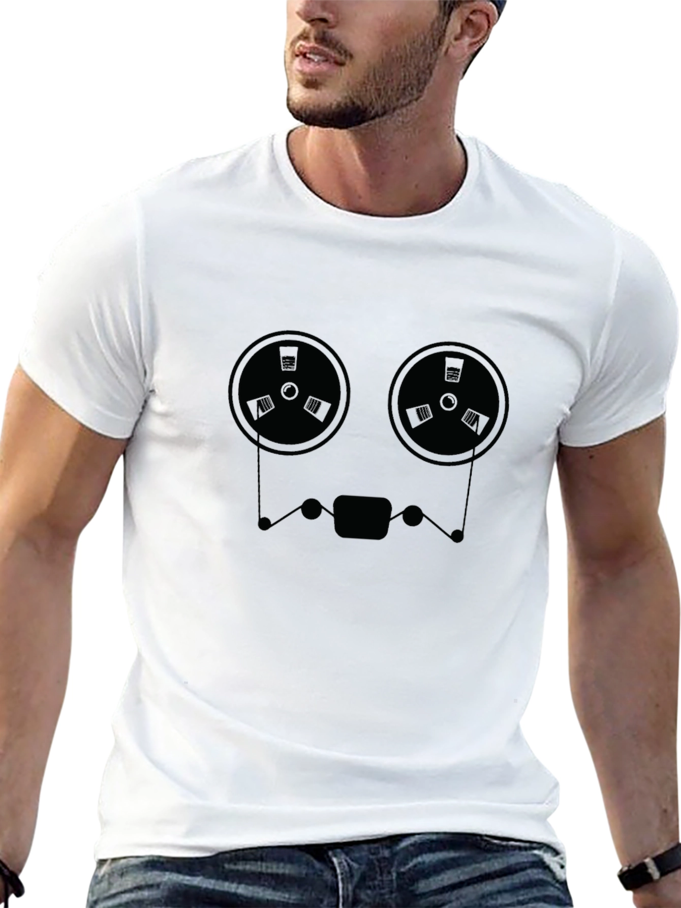 Droid Face Graphic Tee - Mens Black T-Shirt