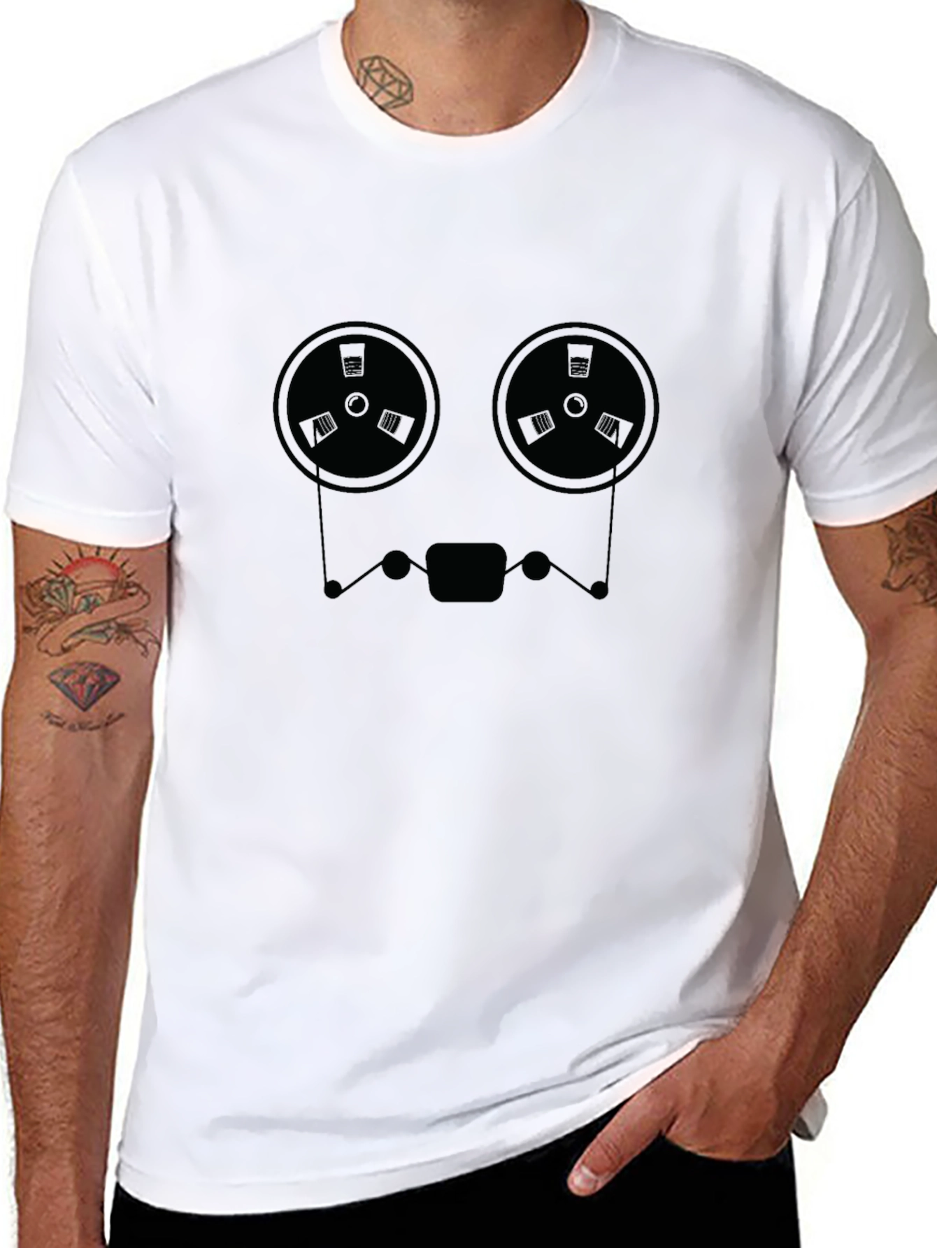Droid Face Graphic Tee - Mens Black T-Shirt