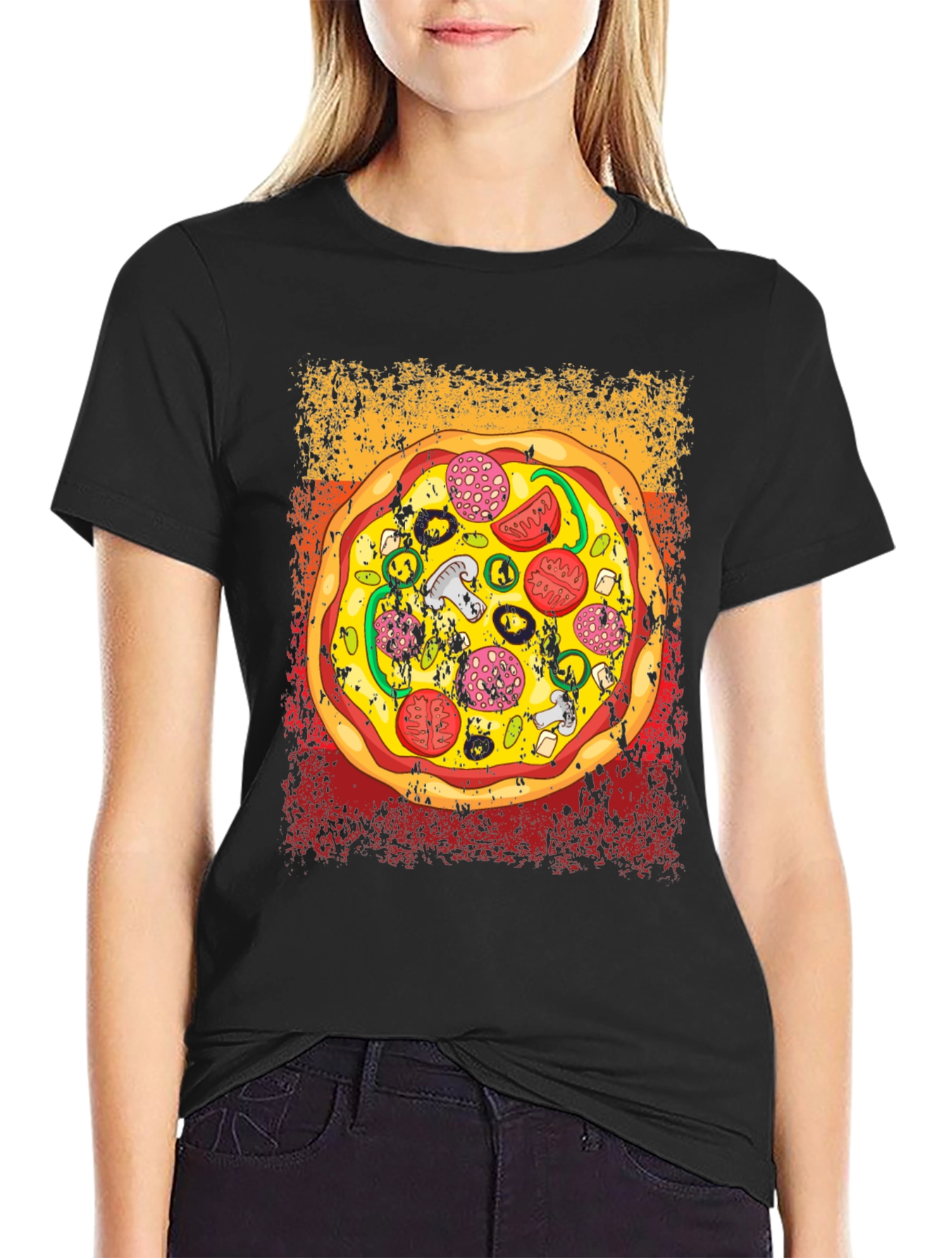 Pizza Graphic T-Shirt - Unisex Crew Neck Tee
